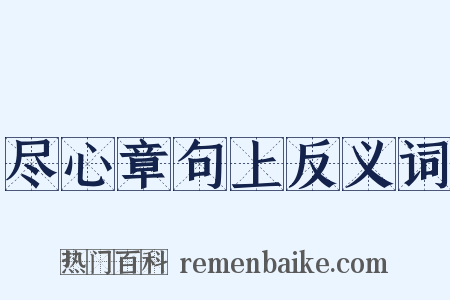 尽心章句上反义词是什么意思的图片